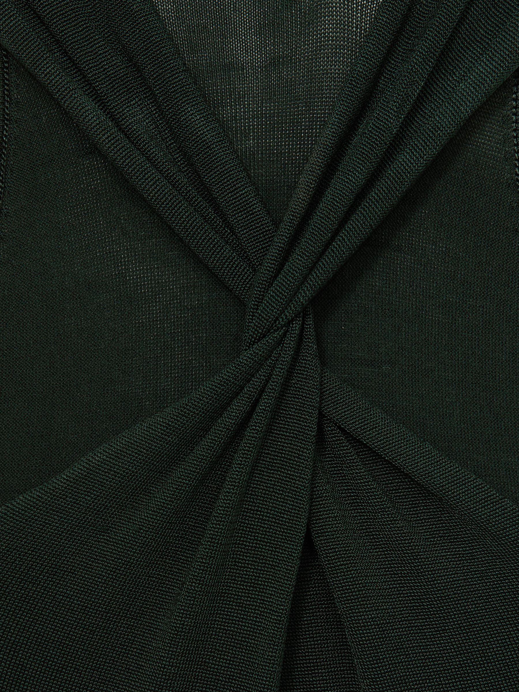 Cut-Out Knitted Maxi Dress in Dark Green Product Image