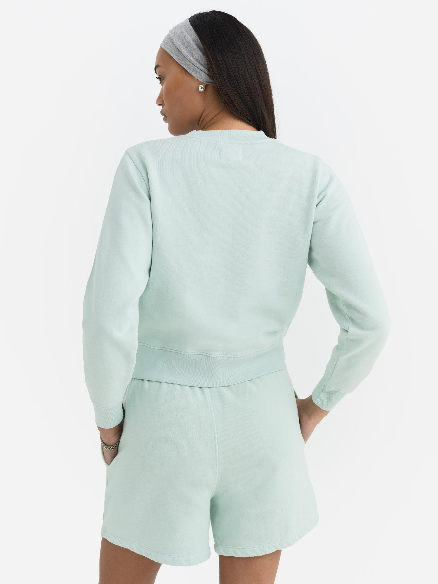 Organic Fleece Shrunken Crew Neck Sweatshirt Female Product Image