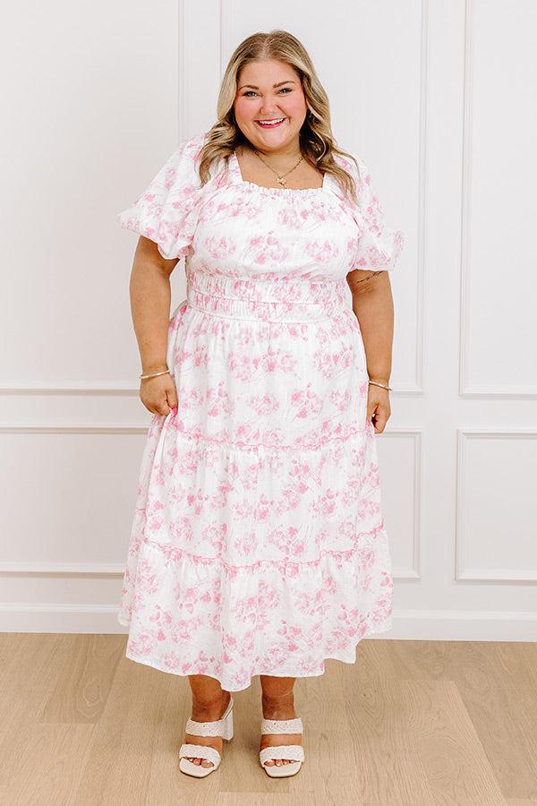 Sweet Pea Floral Midi Dress Curves Product Image