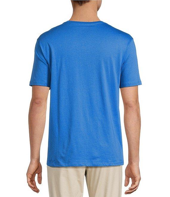 Roundtree & Yorke Big & Tall Solid Cloud Short Sleeve V-Neck T-Shirt Product Image