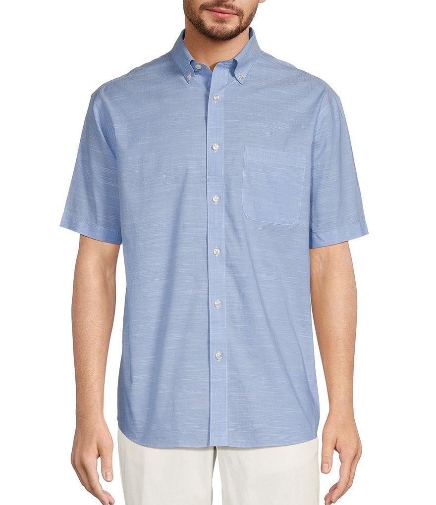 Gold Label Roundtree & Yorke Big & Tall Full-Fit Non-Iron Button Down Collar Short Sleeve Sport Shirt Product Image