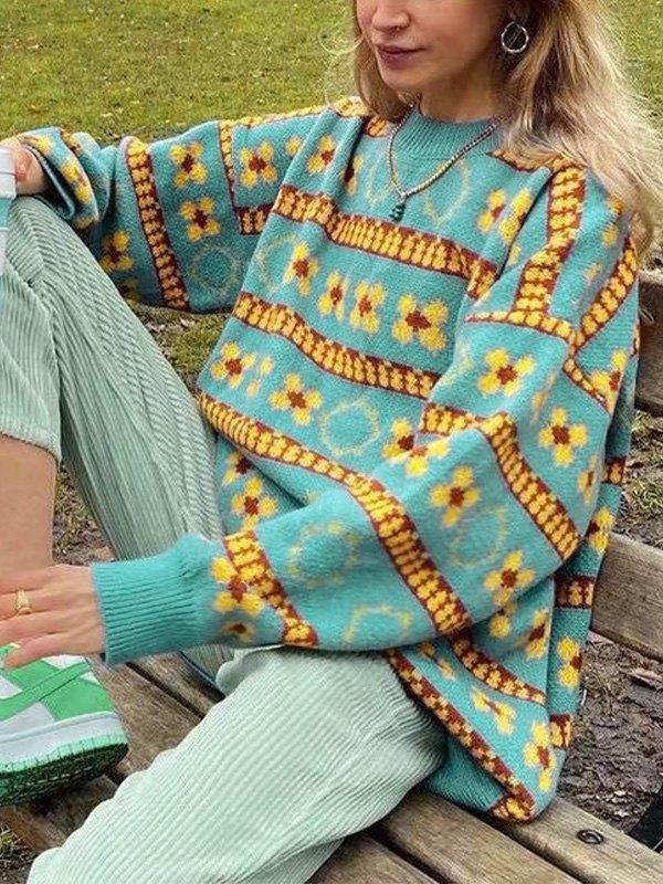 Vintage Floral Jumper Sweater Product Image