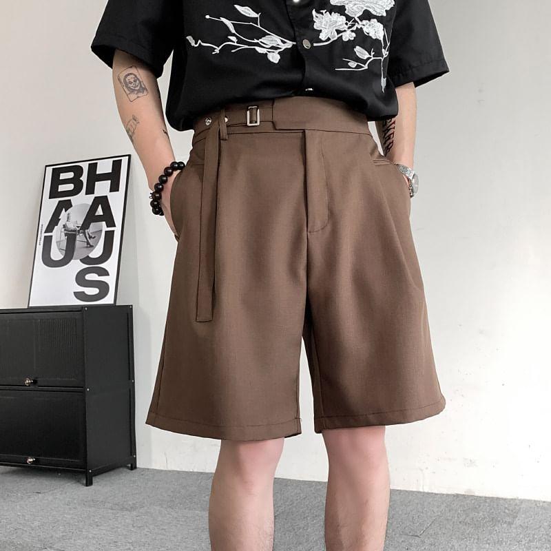 High Waist Plain Shorts Product Image