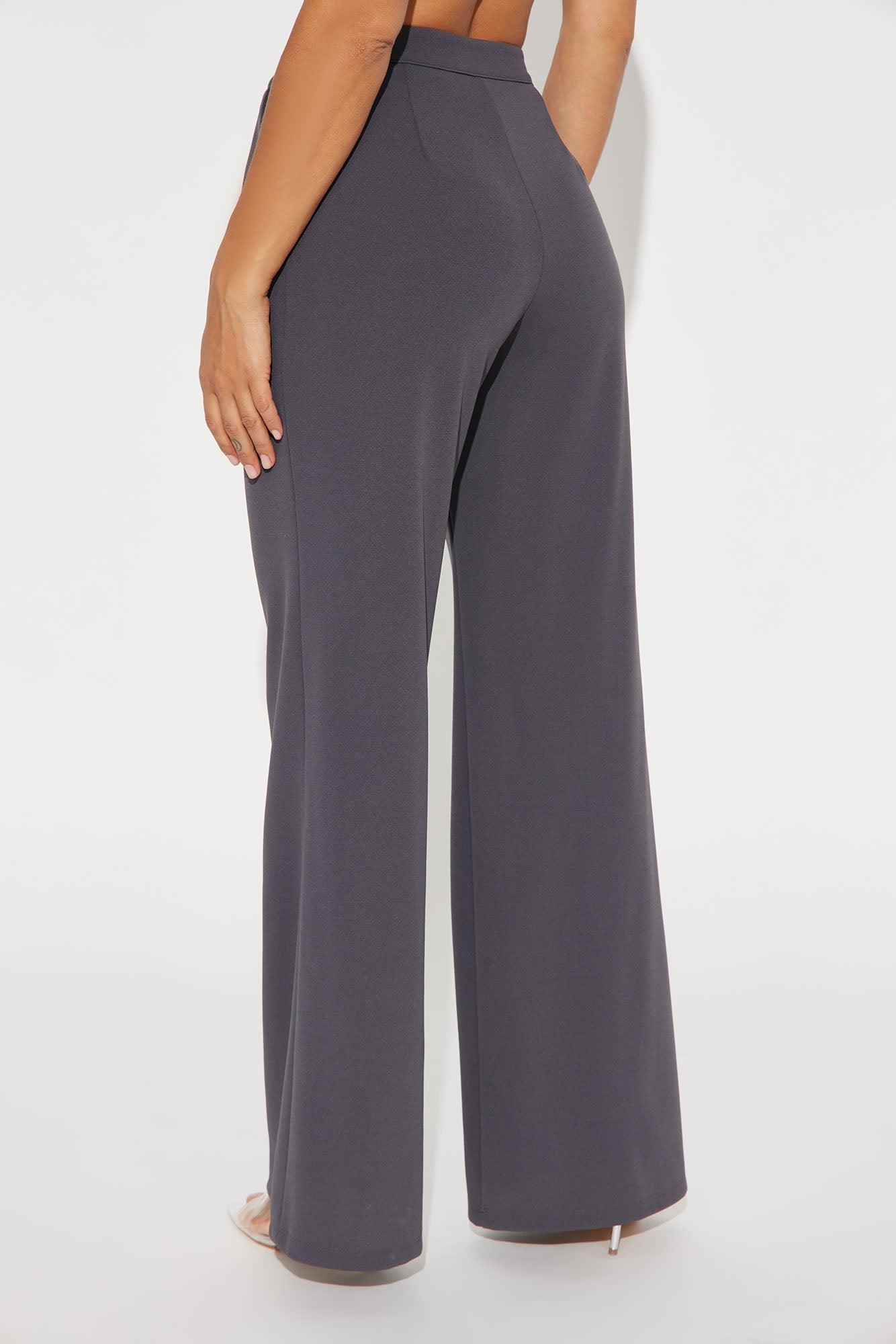 Power Hour Wide Leg Trouser - Charcoal Product Image