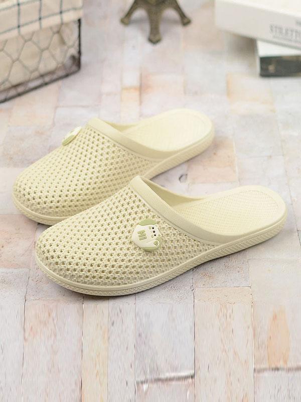 Hollow Round-Toe Mules&Slides Slippers Product Image