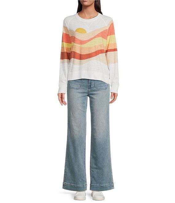 Faherty Sunwash Organic Cotton Slub Crew Neck Long Sleeve Pullover Product Image