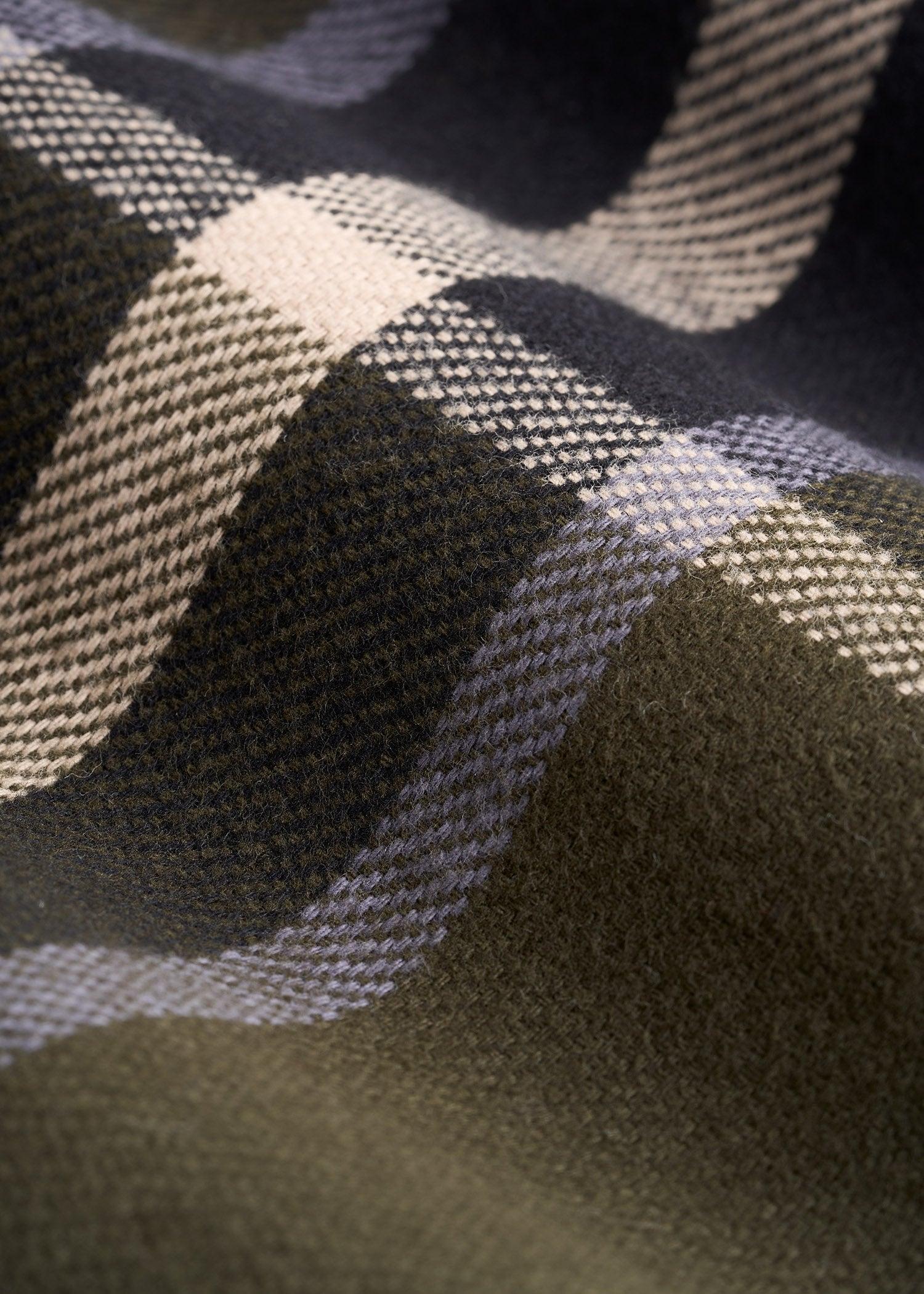 Nelson Flannel Shirt for Tall Men in Olive Plaid Male Product Image