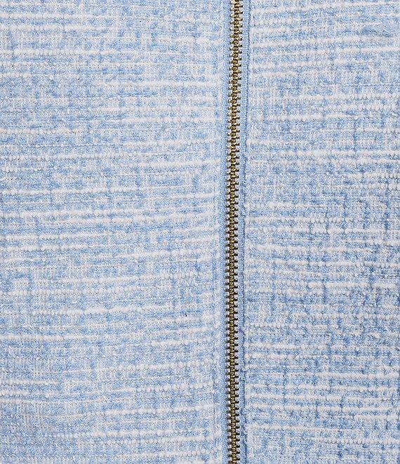 Calvin Klein Short Sleeve Crew Neck Tweed Sheath Dress Product Image