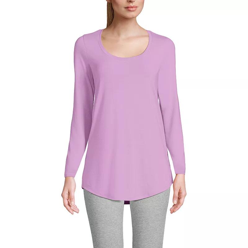 Women's Lands' End Long Sleeve Power Performance Scoop Neck Tunic Tee,  Product Image