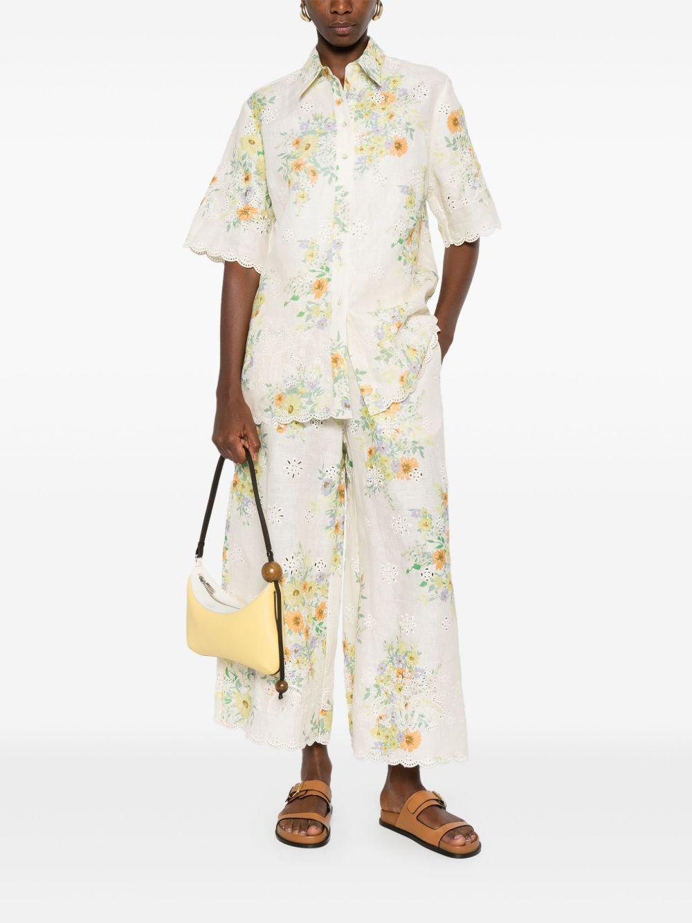 floral-print wide-leg trousers Product Image