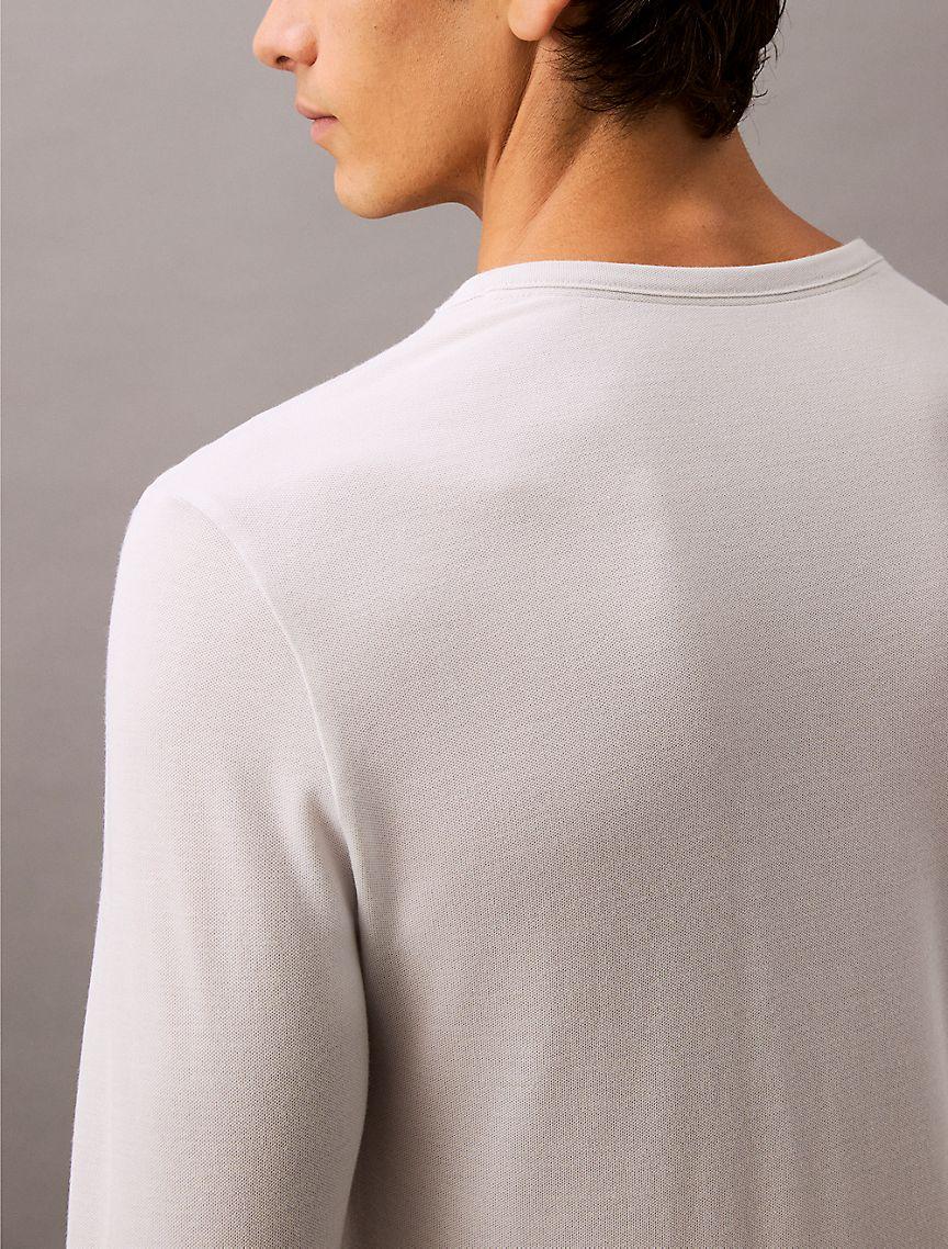Ultra Soft Modal Pique Henley Sleep Tee Product Image
