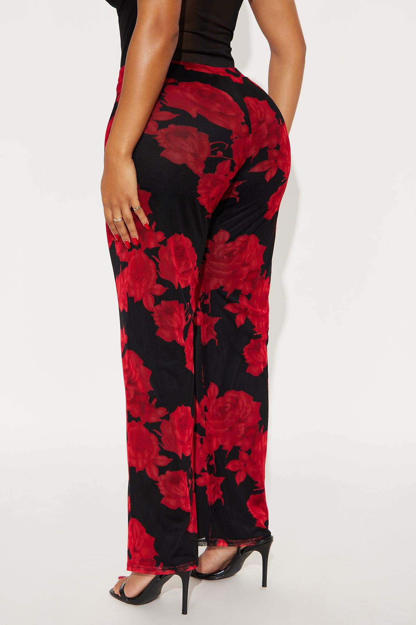 Indie Floral Mesh Pant 33″ - Black/combo Female Product Image