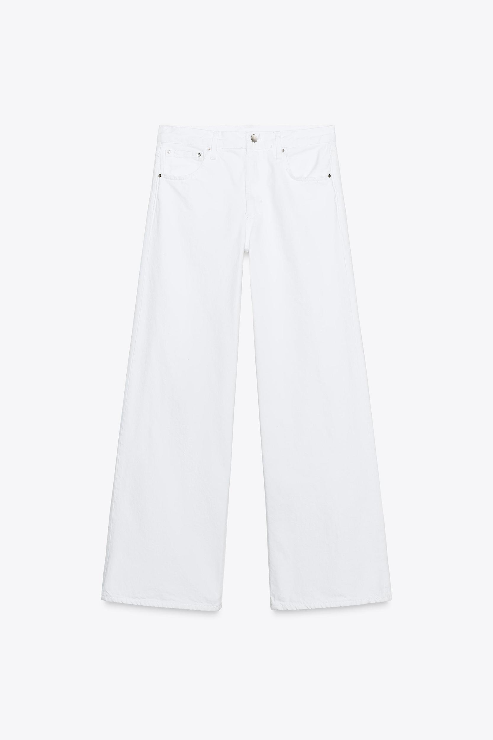 ZW COLLECTION WIDE LEG LOW-RISE JEANS Product Image