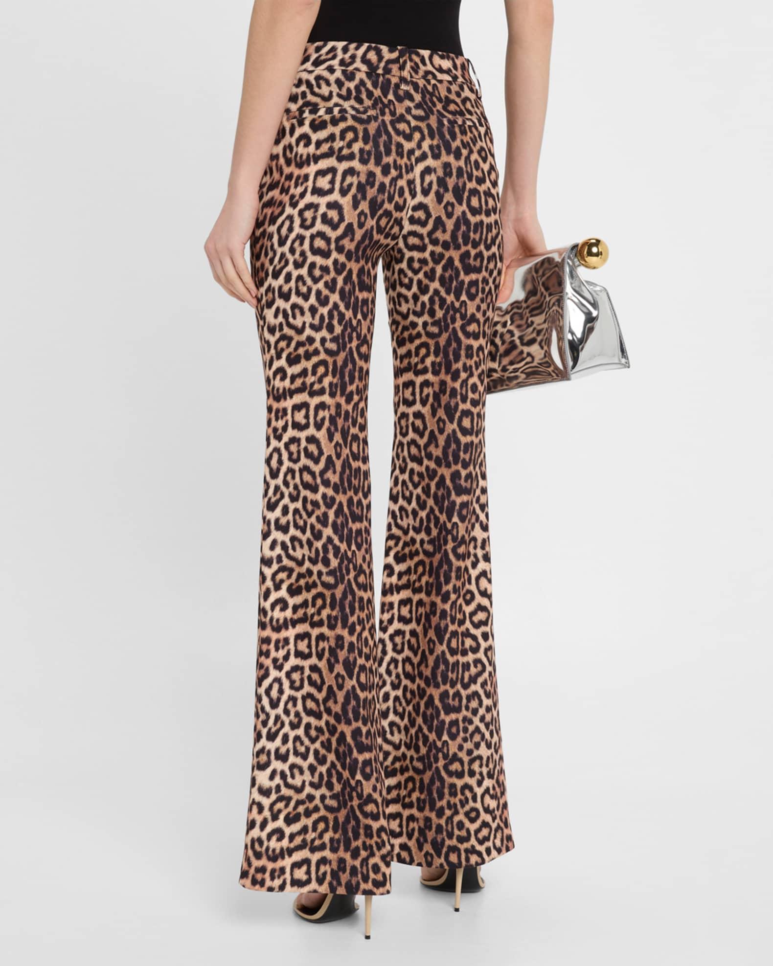 Remi Leopard Slim Bootcut Pants Product Image