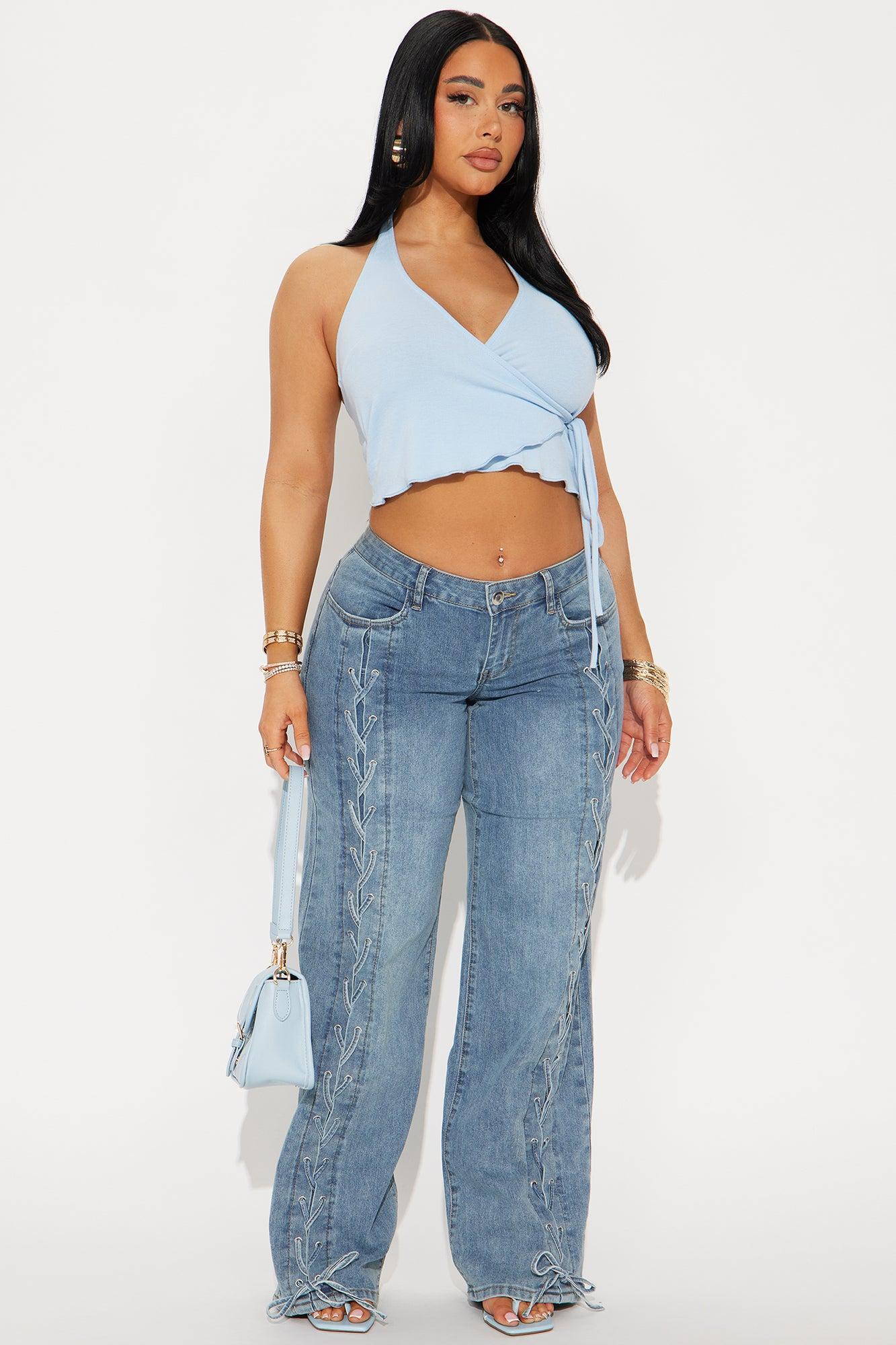 Spring Cutie Halter Top - Light Blue Product Image