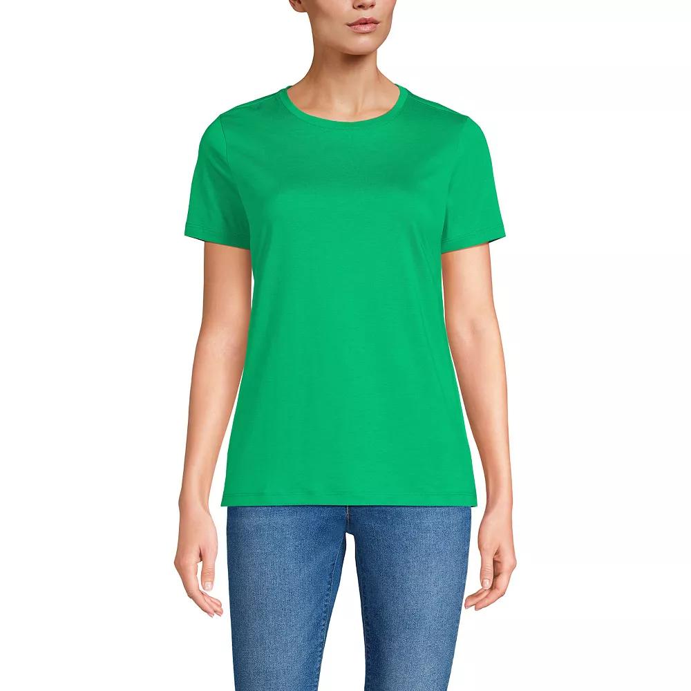 Women's Lands' End Relaxed-Fit Supima Cotton Crewneck Tee,  Product Image