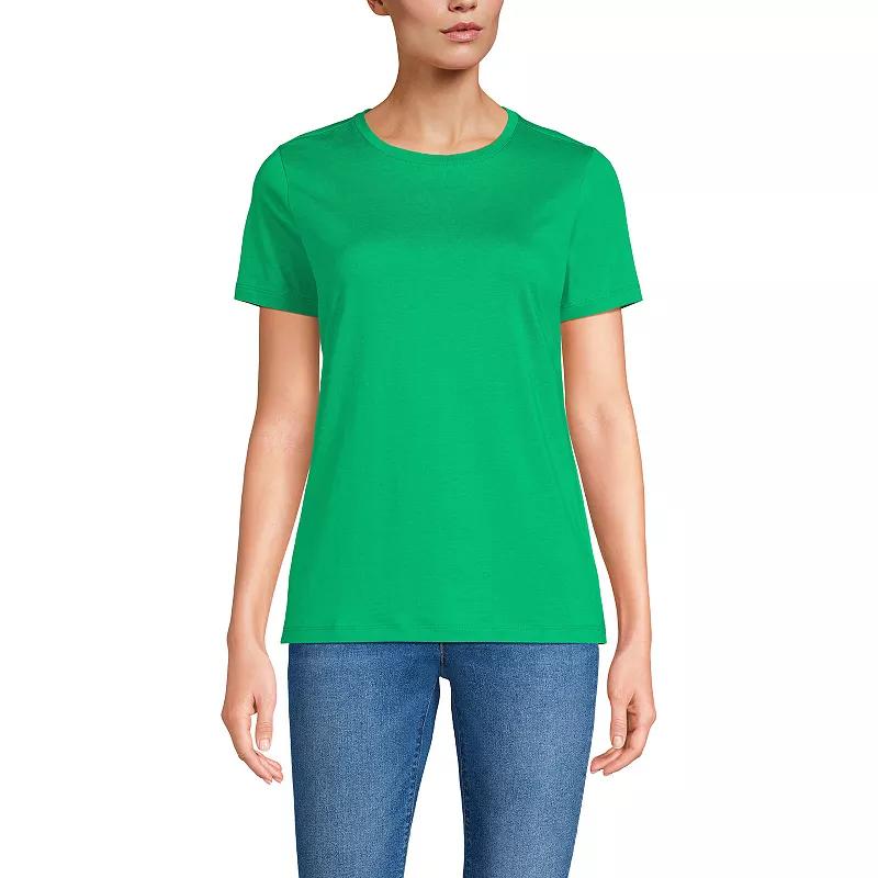 Women's Lands' End Relaxed-Fit Supima Cotton Crewneck Tee,  Product Image