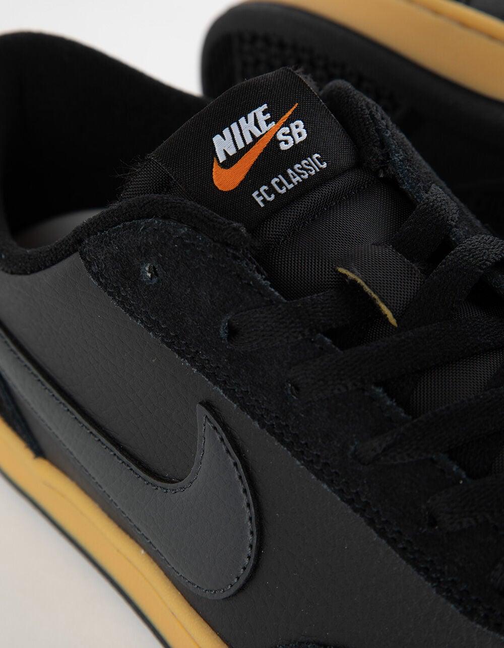 NIKE SB FC Classic Skate Shoes - BLACK/KHAKI Product Image