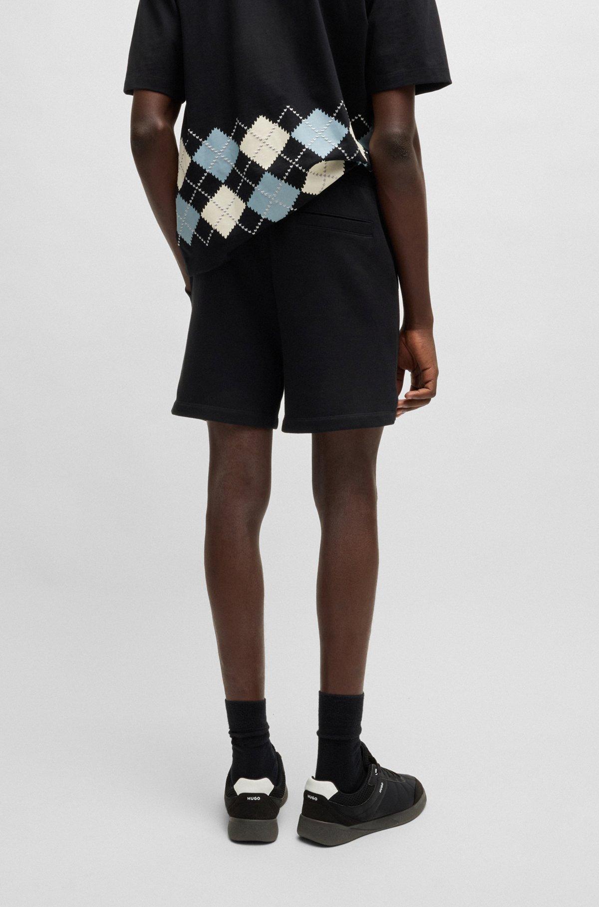 Cotton-terry shorts with contrast logo Product Image