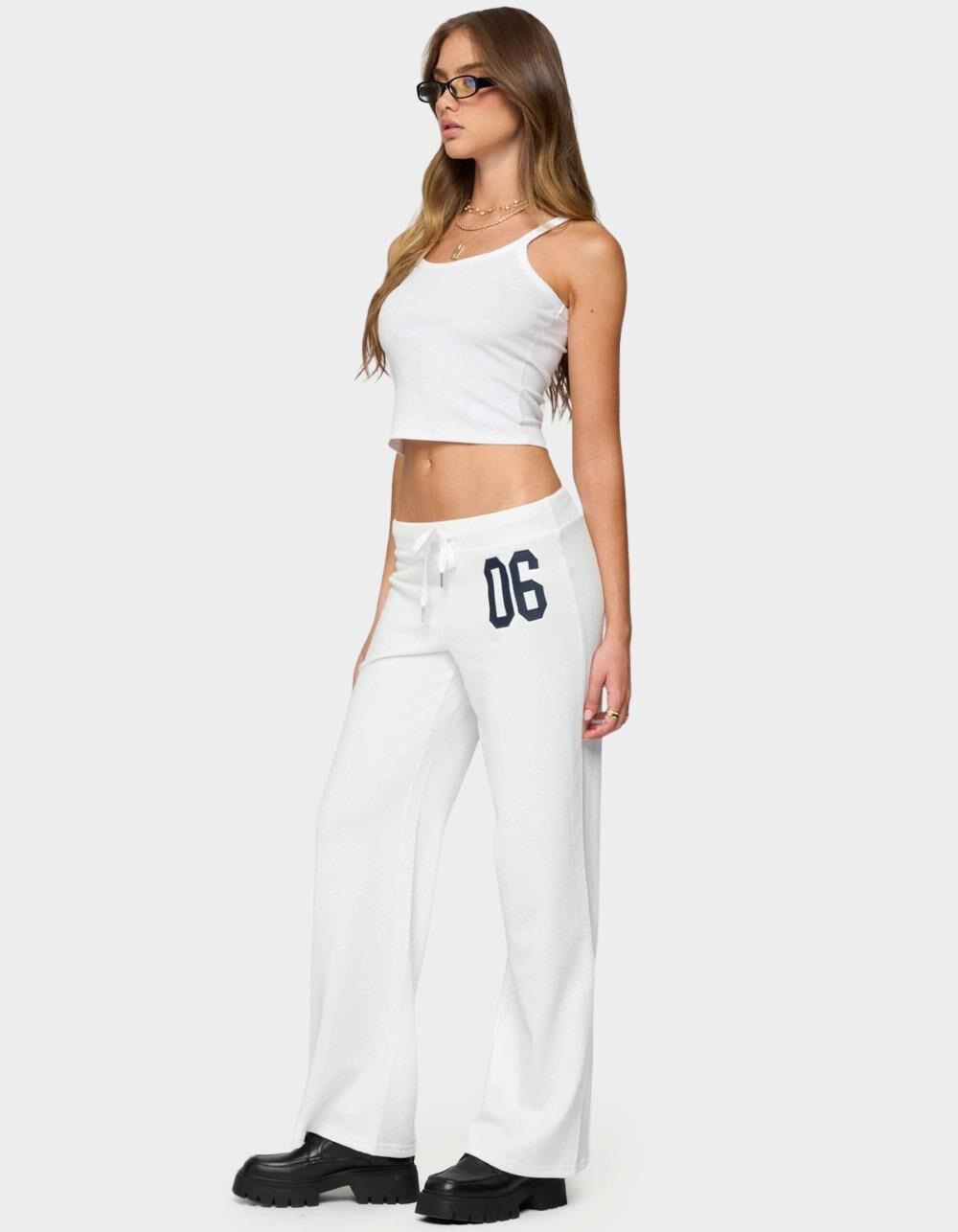 EDIKTED 06 Sweatpants - WHITE Product Image