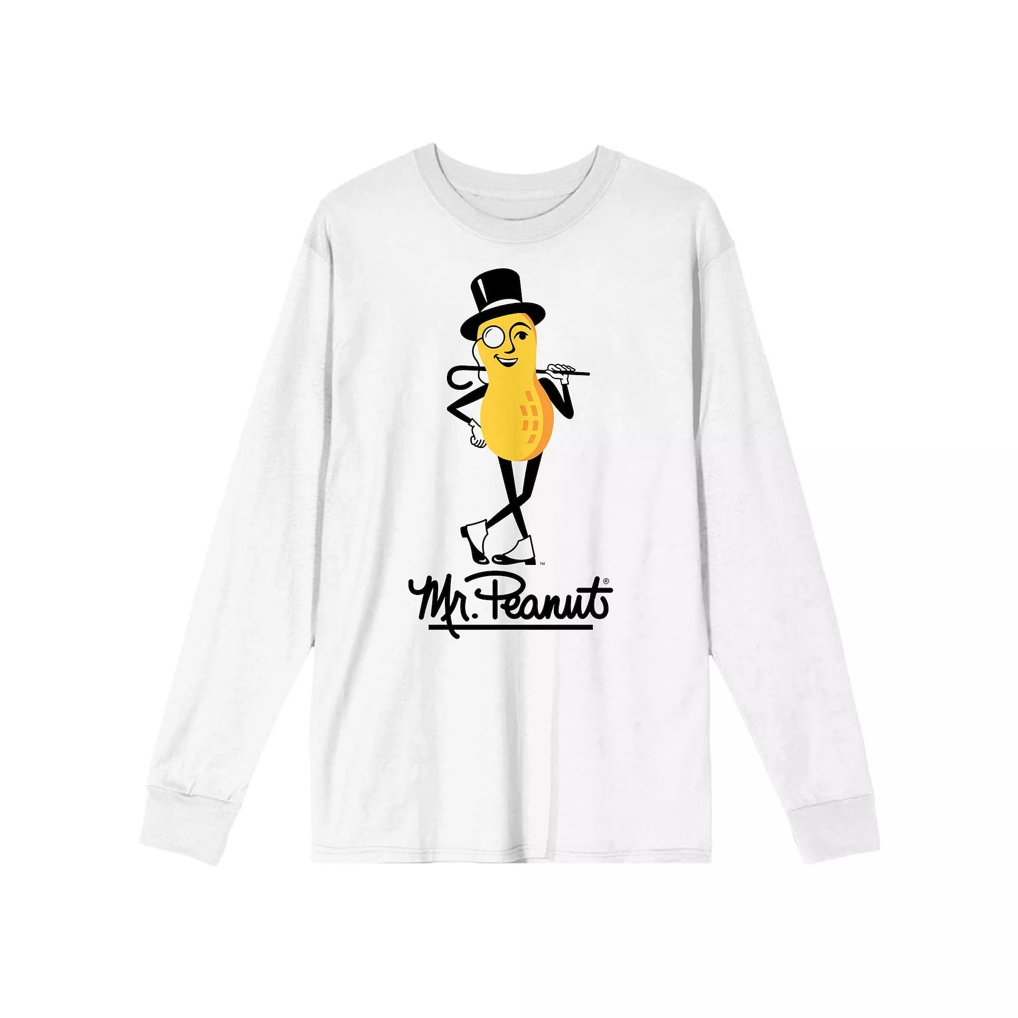 Men's Mr. Peanut Mascot & Logo Long Sleeve Graphic Tee,  Product Image