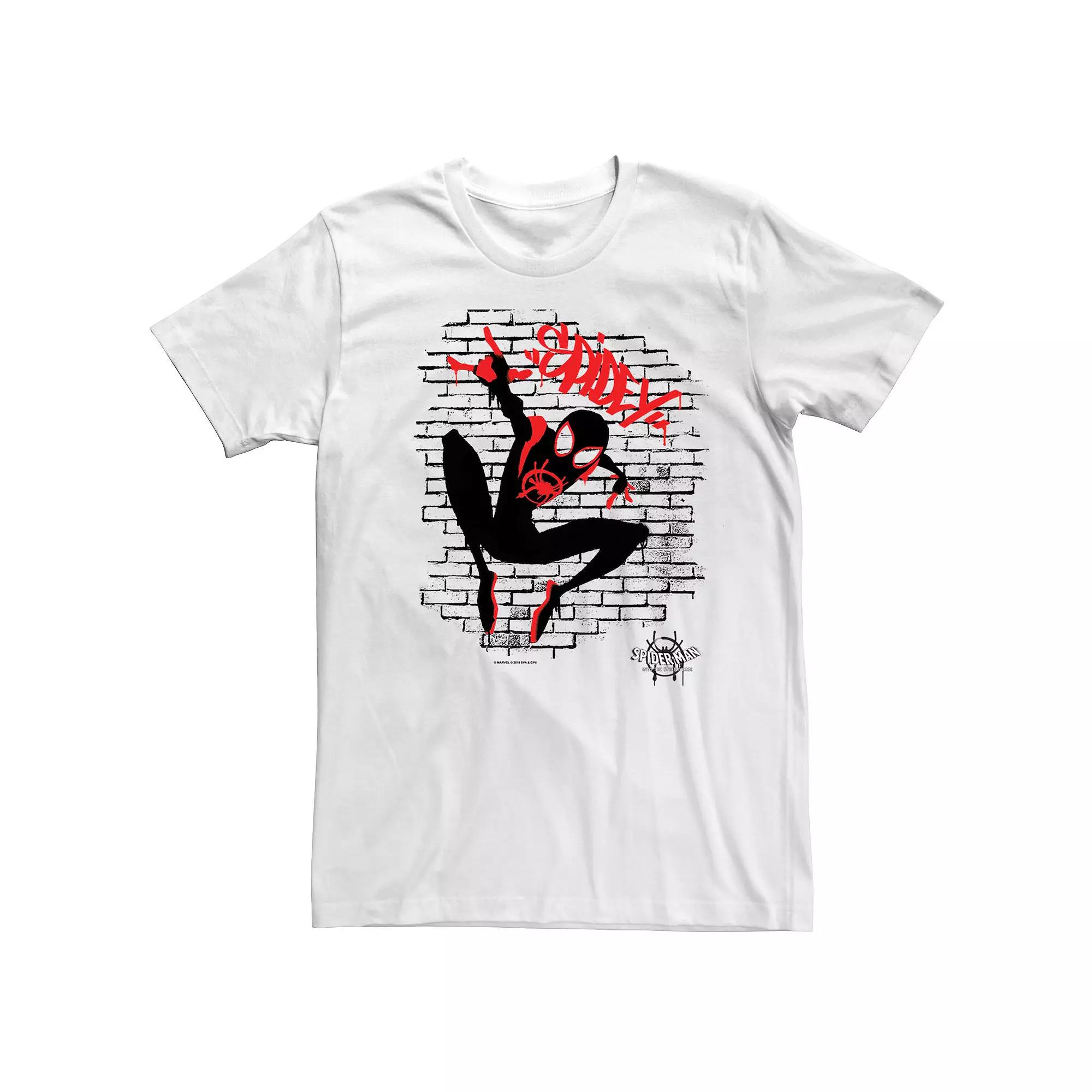 Big & Tall Marvel Spiderverse Spider-Man Graffiti Tee, Men's,  Product Image