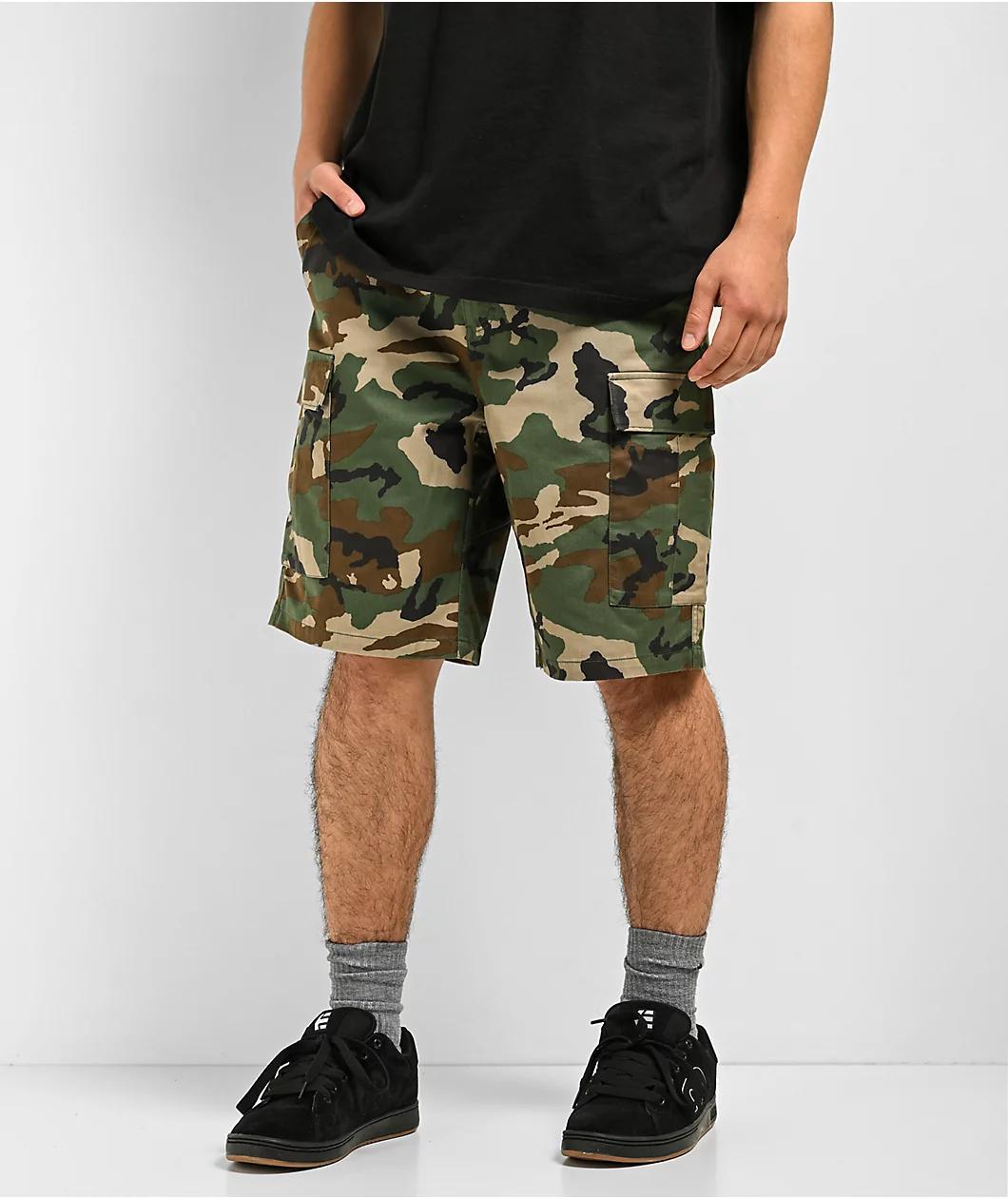 Empyre Cargo Loose Fit Camo Skate Shorts Product Image