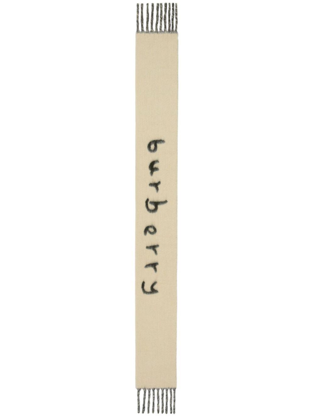 logo-intarsia reversible scarf Product Image