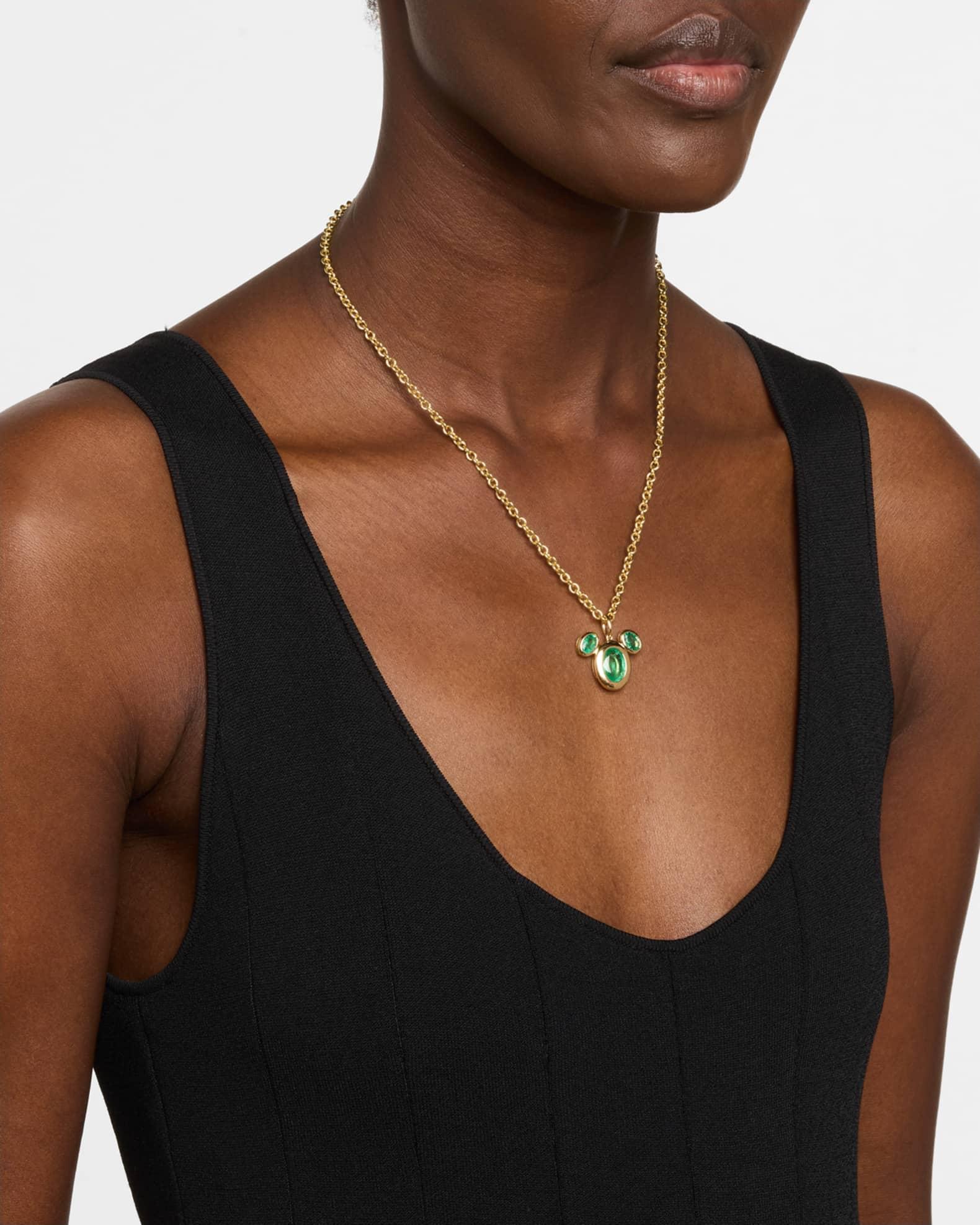 G One 18K Yellow Gold Emerald Pendant Necklace Product Image