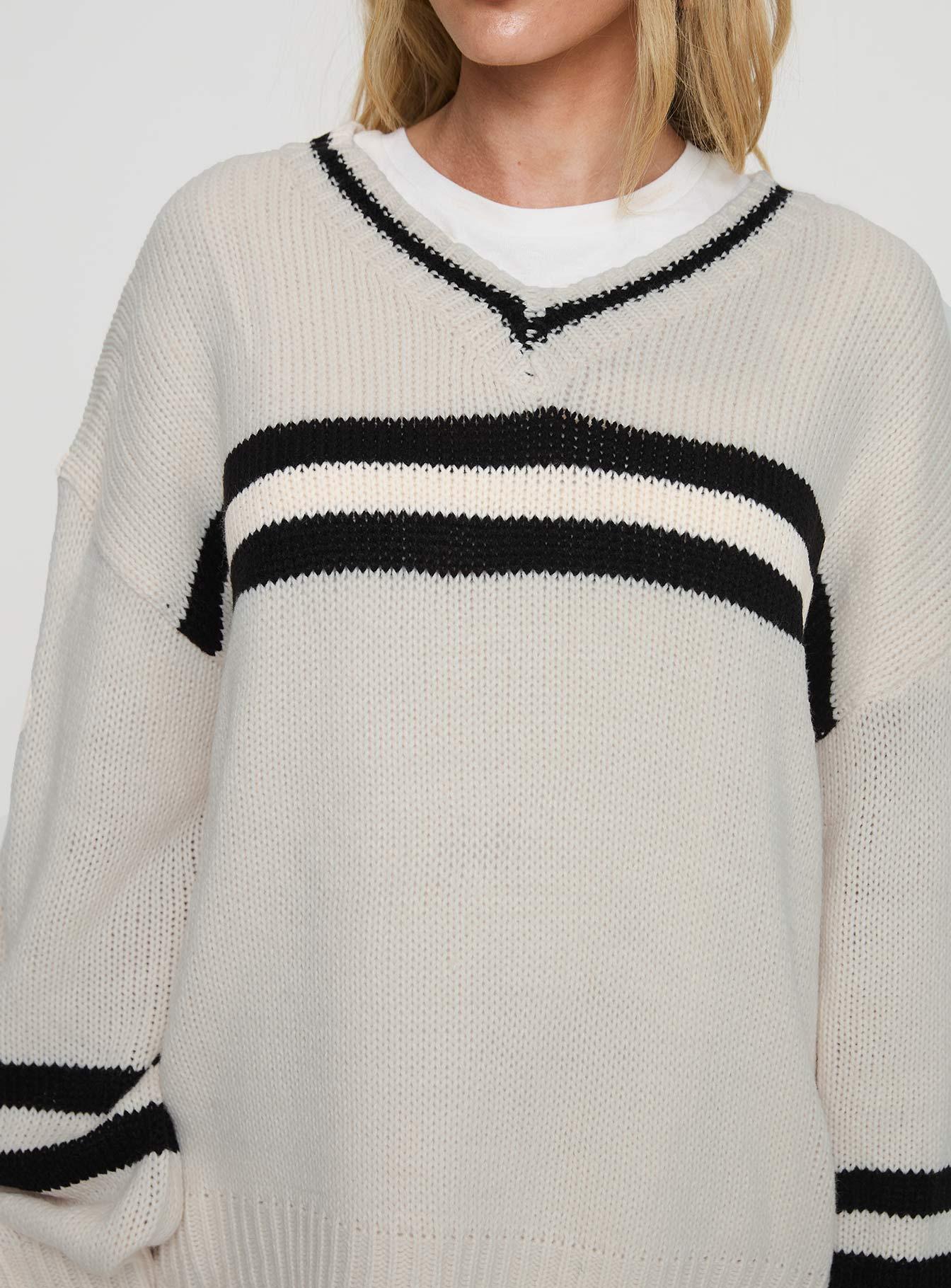 Mystique Knit Sweater Cream Product Image