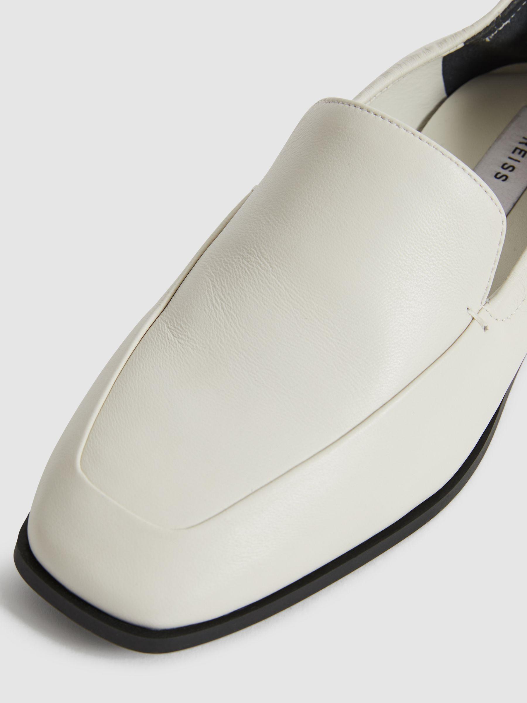 Leather Loafers in Off White Product Image