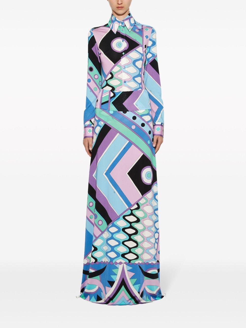 Vivara-print A-line maxi skirt Product Image