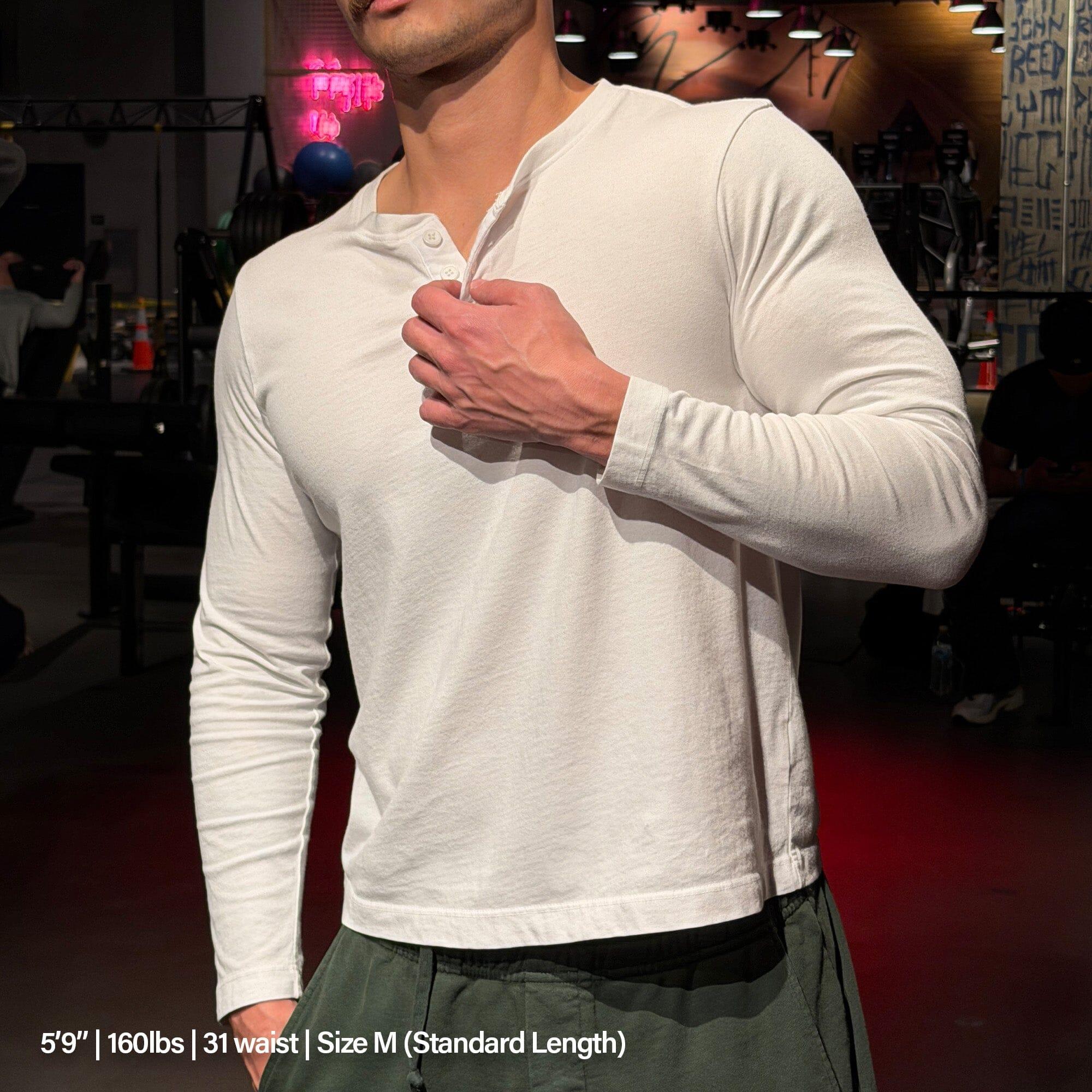 Los Feliz Crop Muscle Tee | Henley Long Sleeve Male Product Image