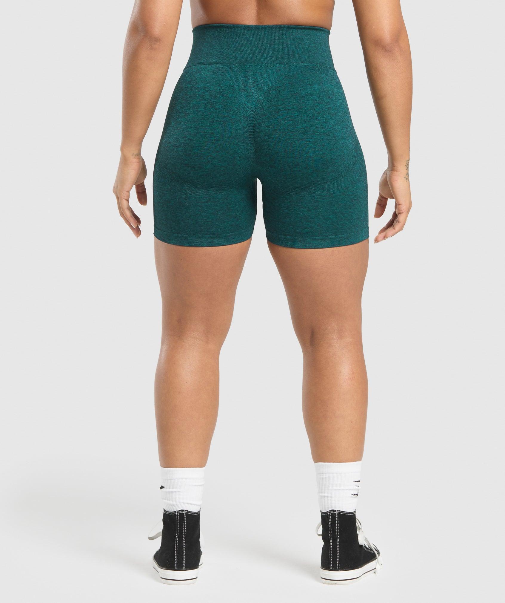 Gymshark Lift Seamless Shorts - Functional Teal/Black Marl Female Product Image