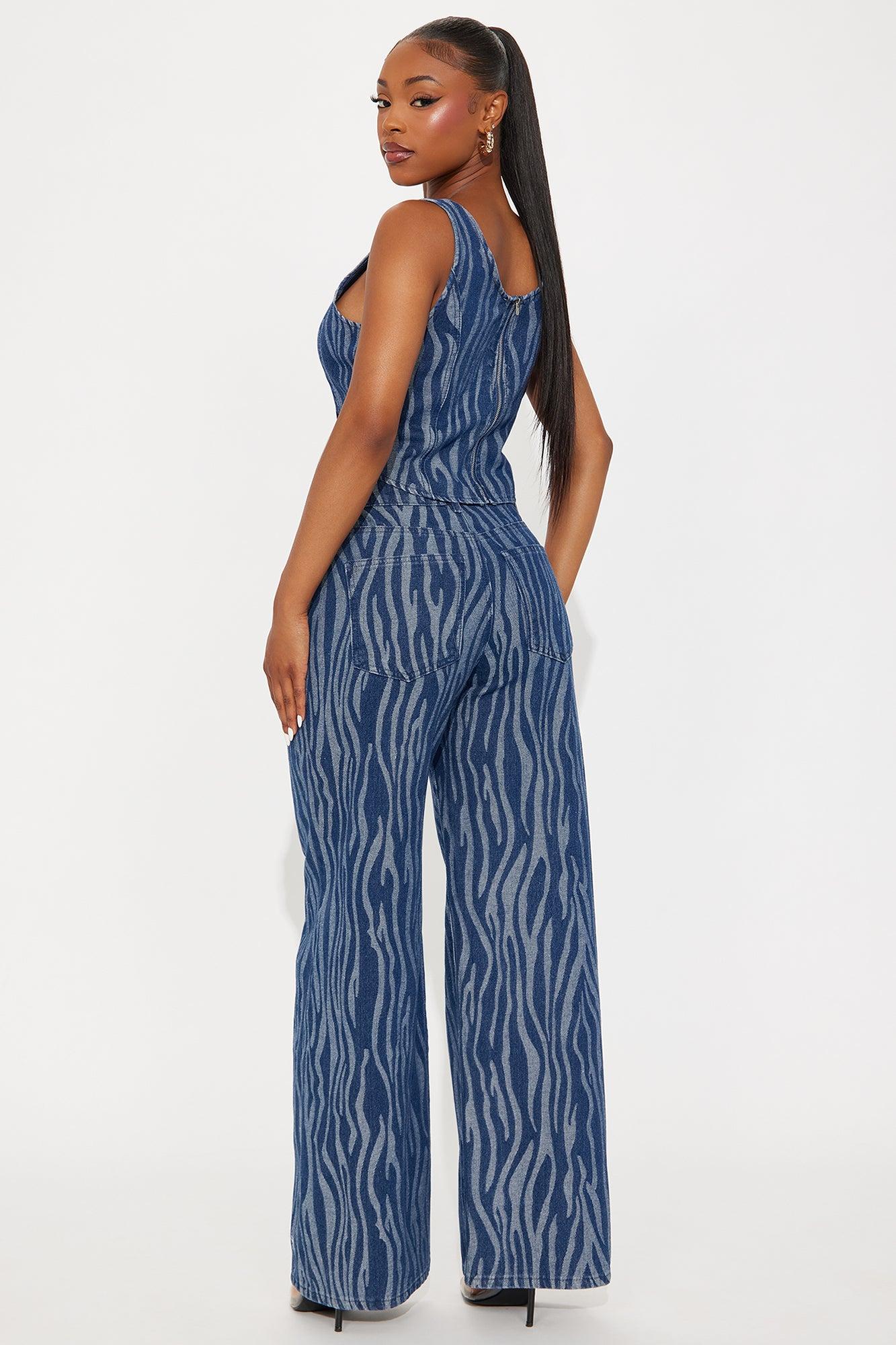 Kasey Denim Pant Set - Medium Wash Female Product Image