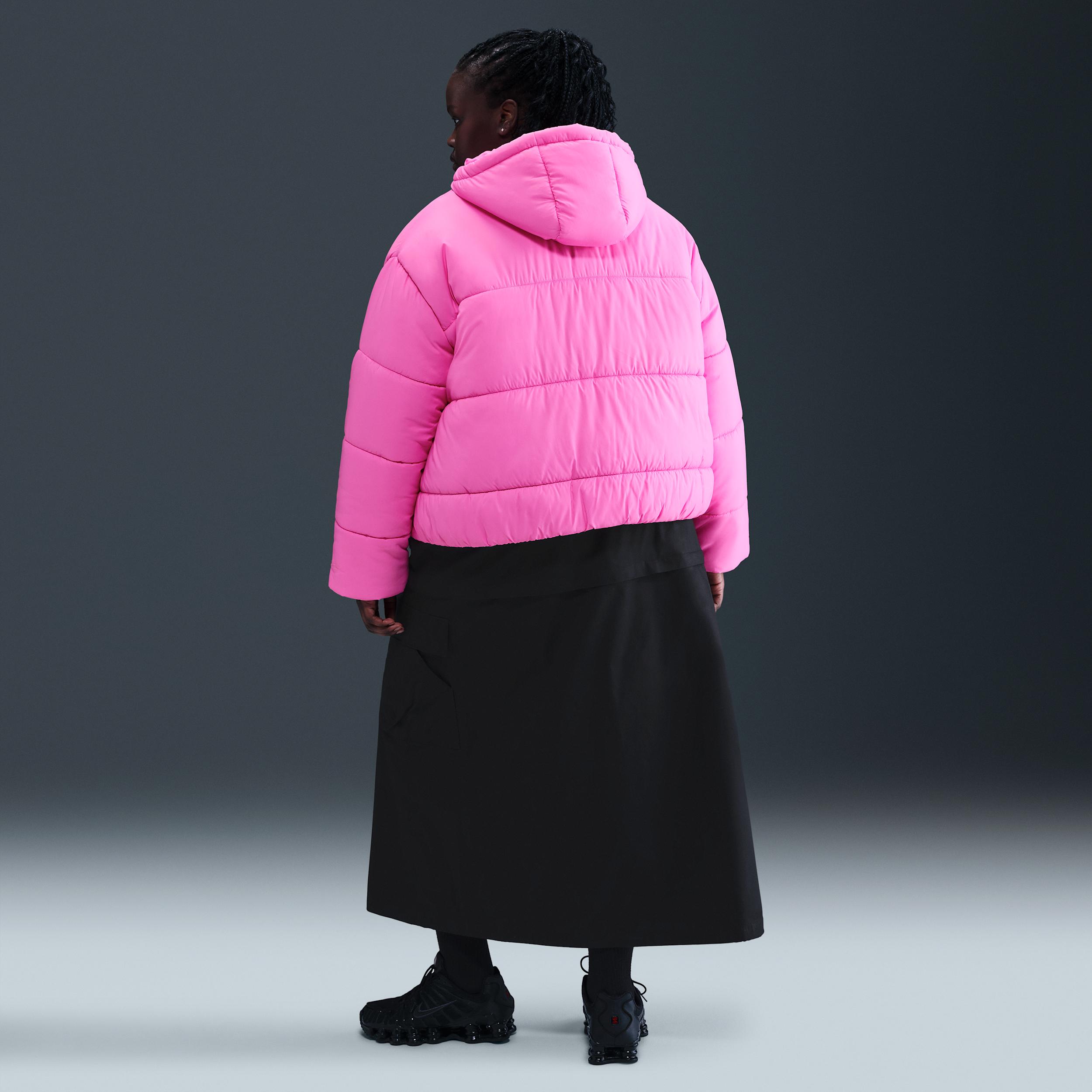 Womens Nike Sportswear Classic Puffer Therma-FIT Loose Hooded Jacket (Plus Size) | FZ5901-675 Product Image