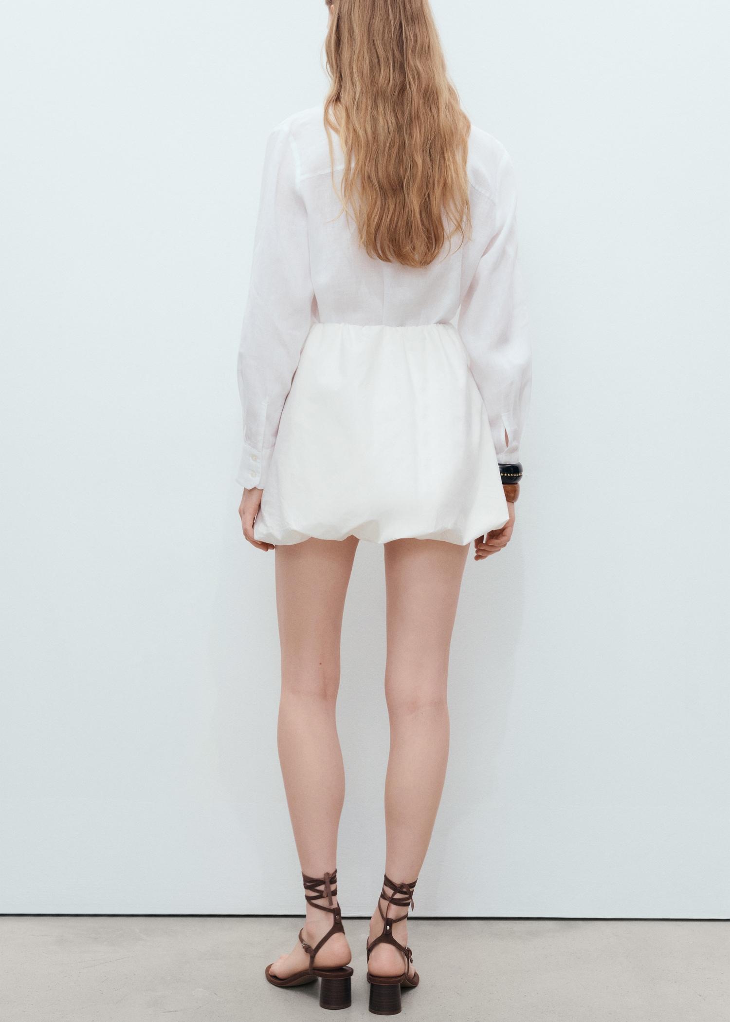 Embroidered balloon skirt - Women | MANGO USA Product Image