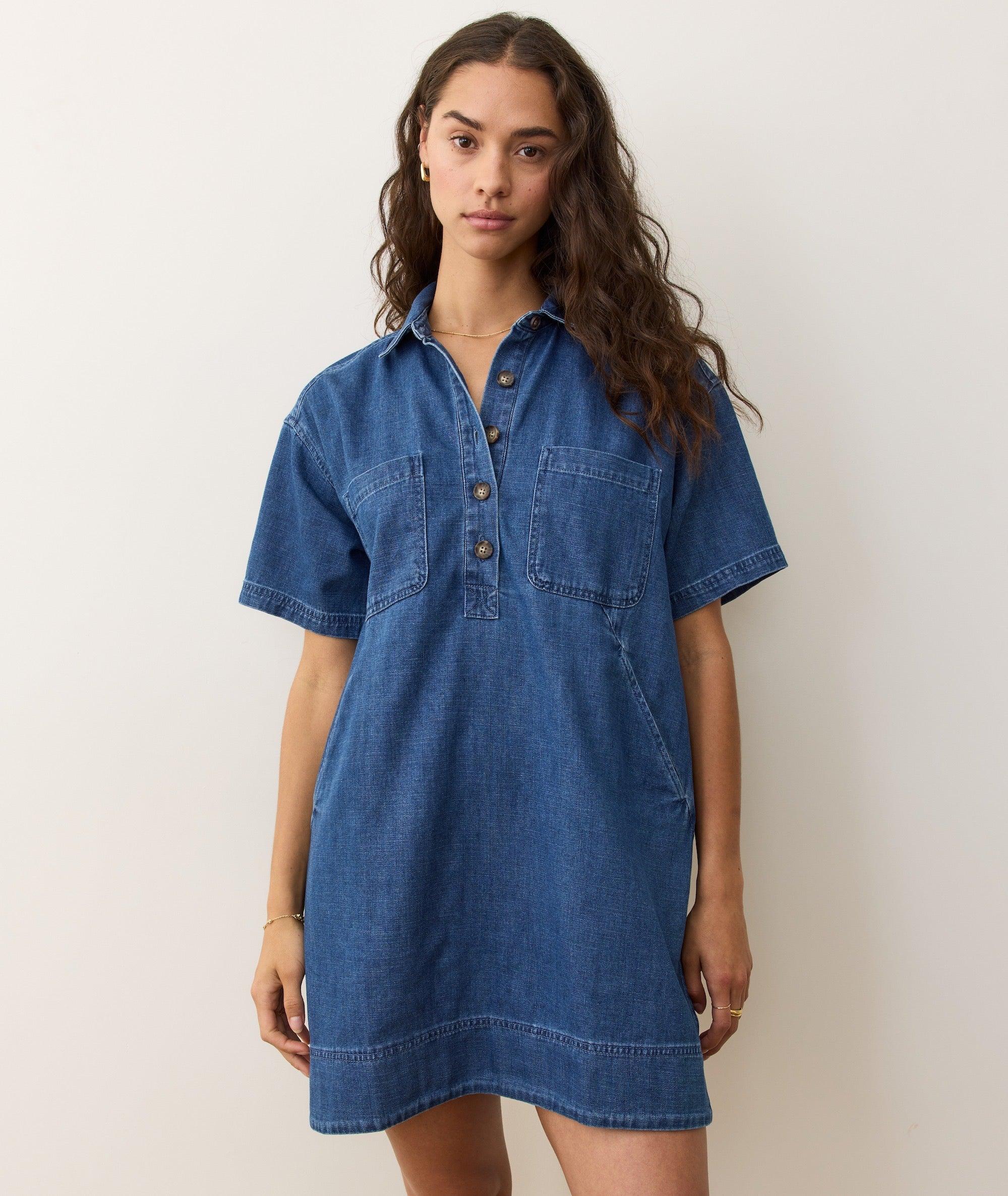 Liza Denim Mini Dress Product Image