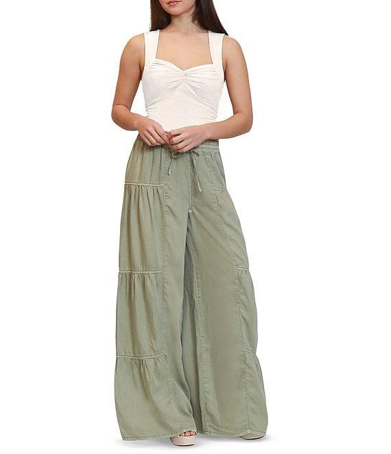 Stevie by Steve Madden Sweetheart Neck Twist Front Sleeveless Tank Product Image