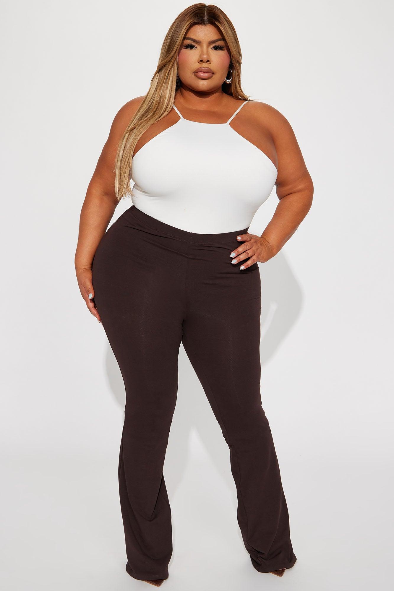 Adriana Flare Pant - Dark Brown Product Image