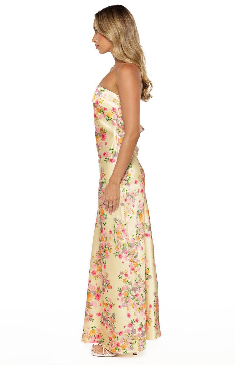 Maiah Yellow Bloom Maxi Dress Product Image