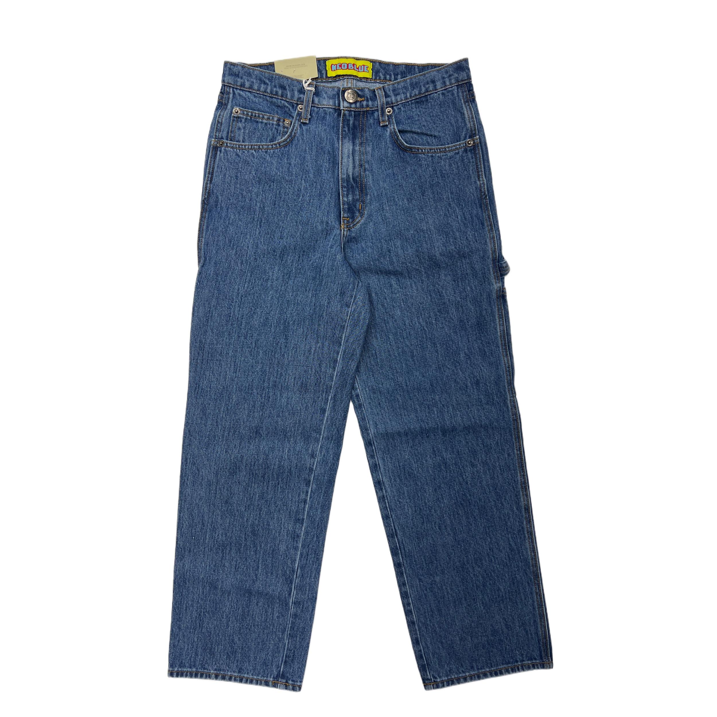 Neo Blue Carpenter Baggy Jeans Male Product Image