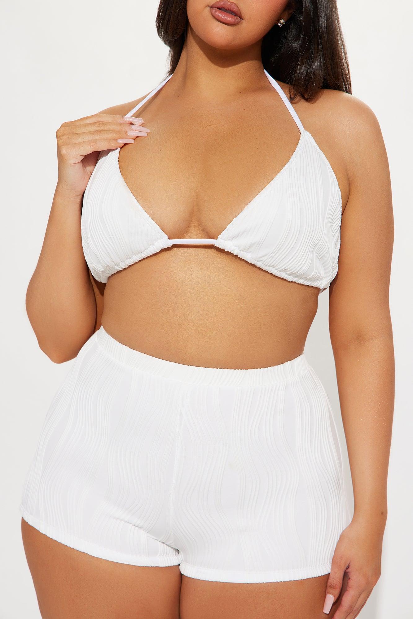 Ramona Textured 2 Piece Bikini - White Product Image