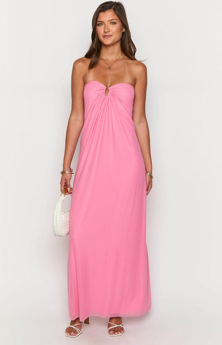Brynner Pink Strapless Maxi Dress Baby Product Image
