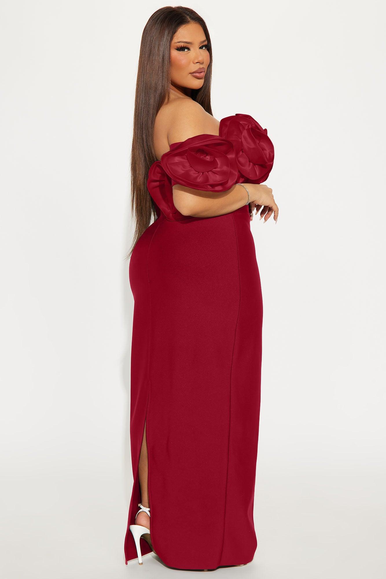 Rosetta Bandage Gown - Red Female Product Image