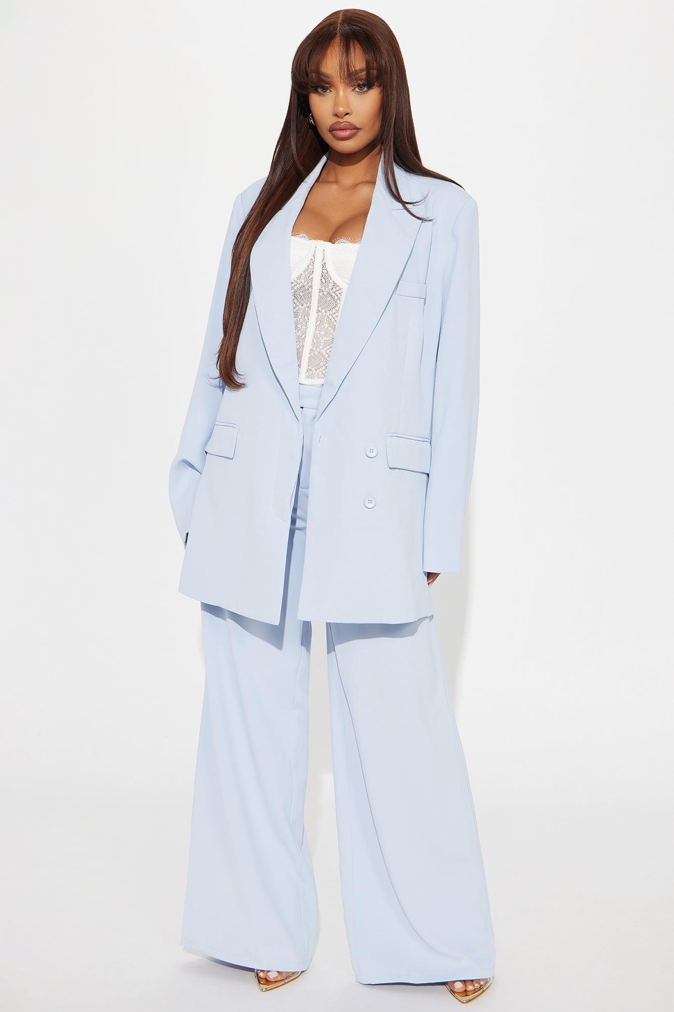 High Returns Oversized Blazer - Blue Product Image