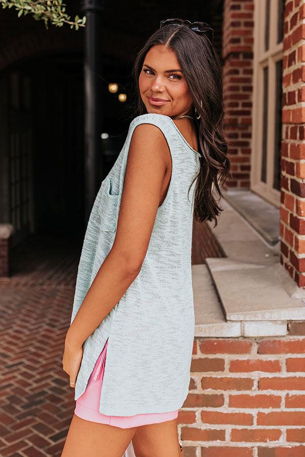 Shoreline Sanctuary Knit Top In Ocean Wave Product Image