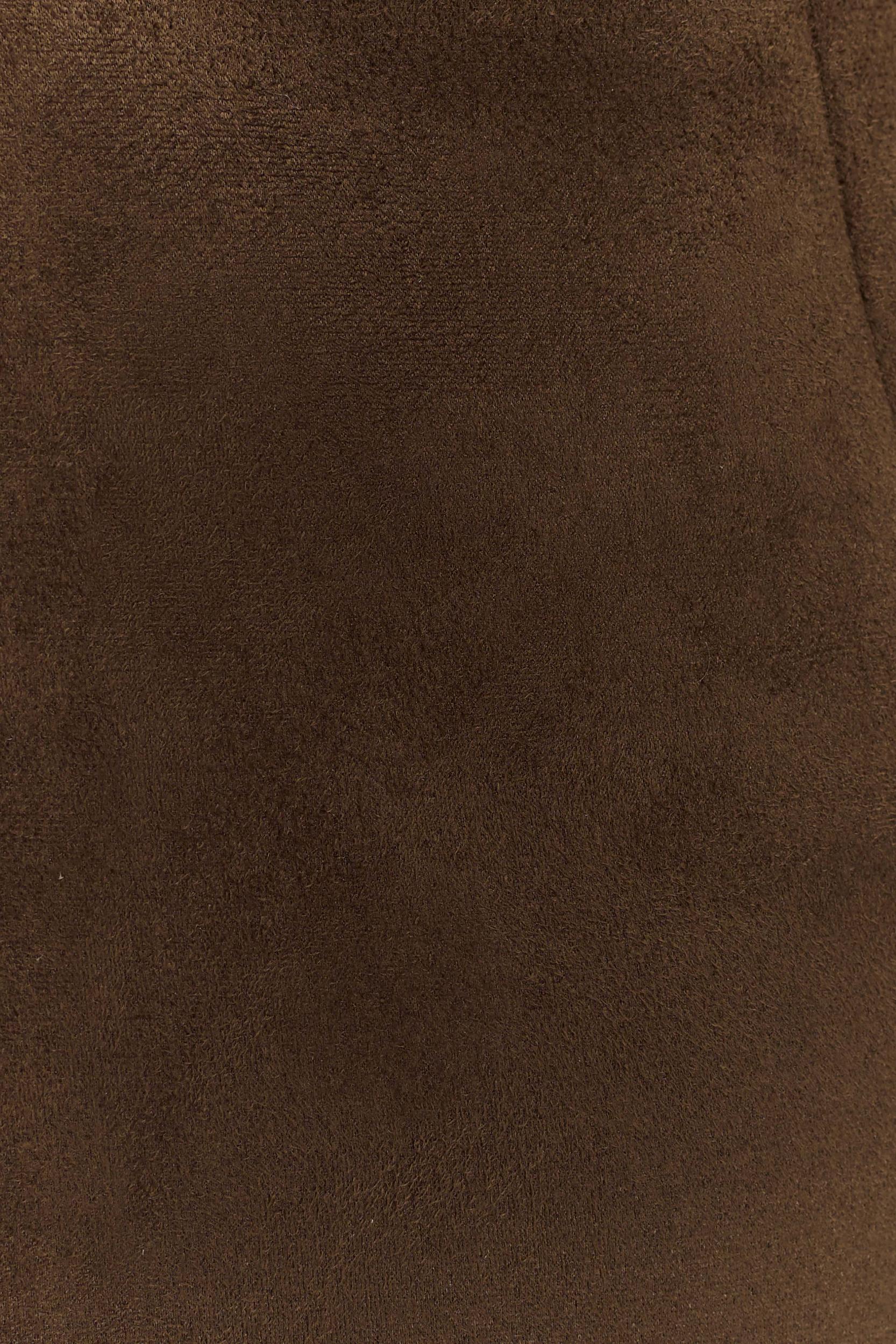 Hayes Faux Suede Midi Skirt - Chocolate Product Image