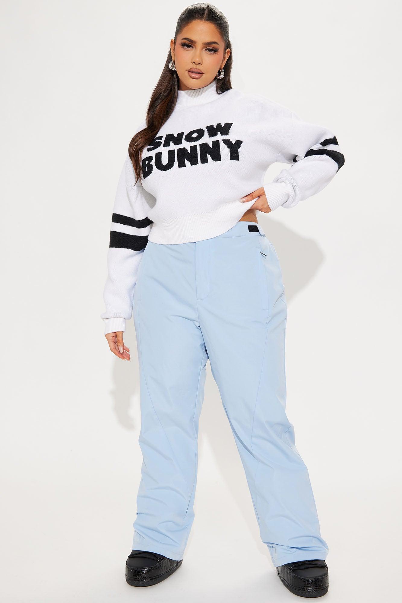 Snow Bunny Cropped Sweater - White Product Image