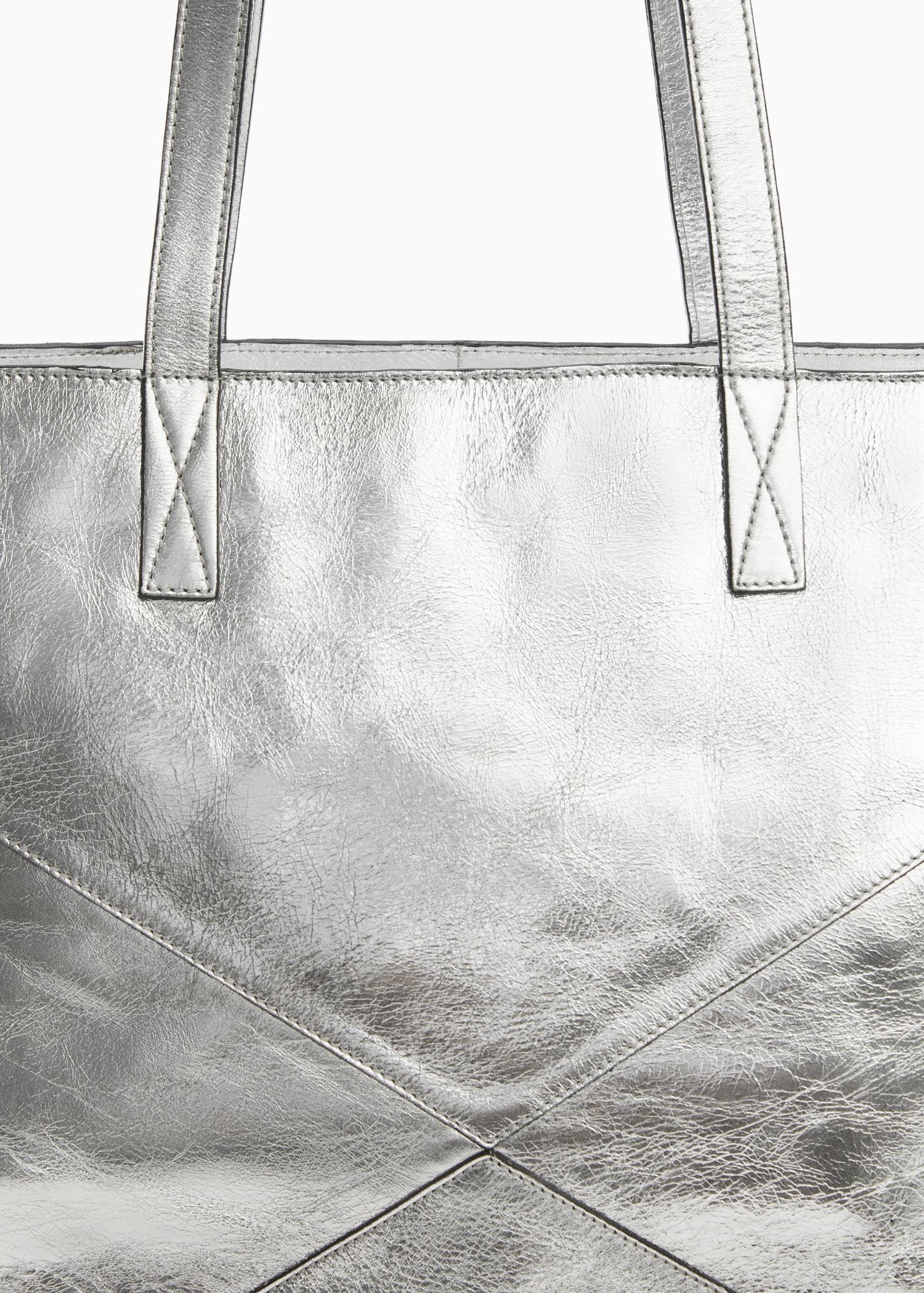Leather shopper bag - Women | MANGO USA Product Image